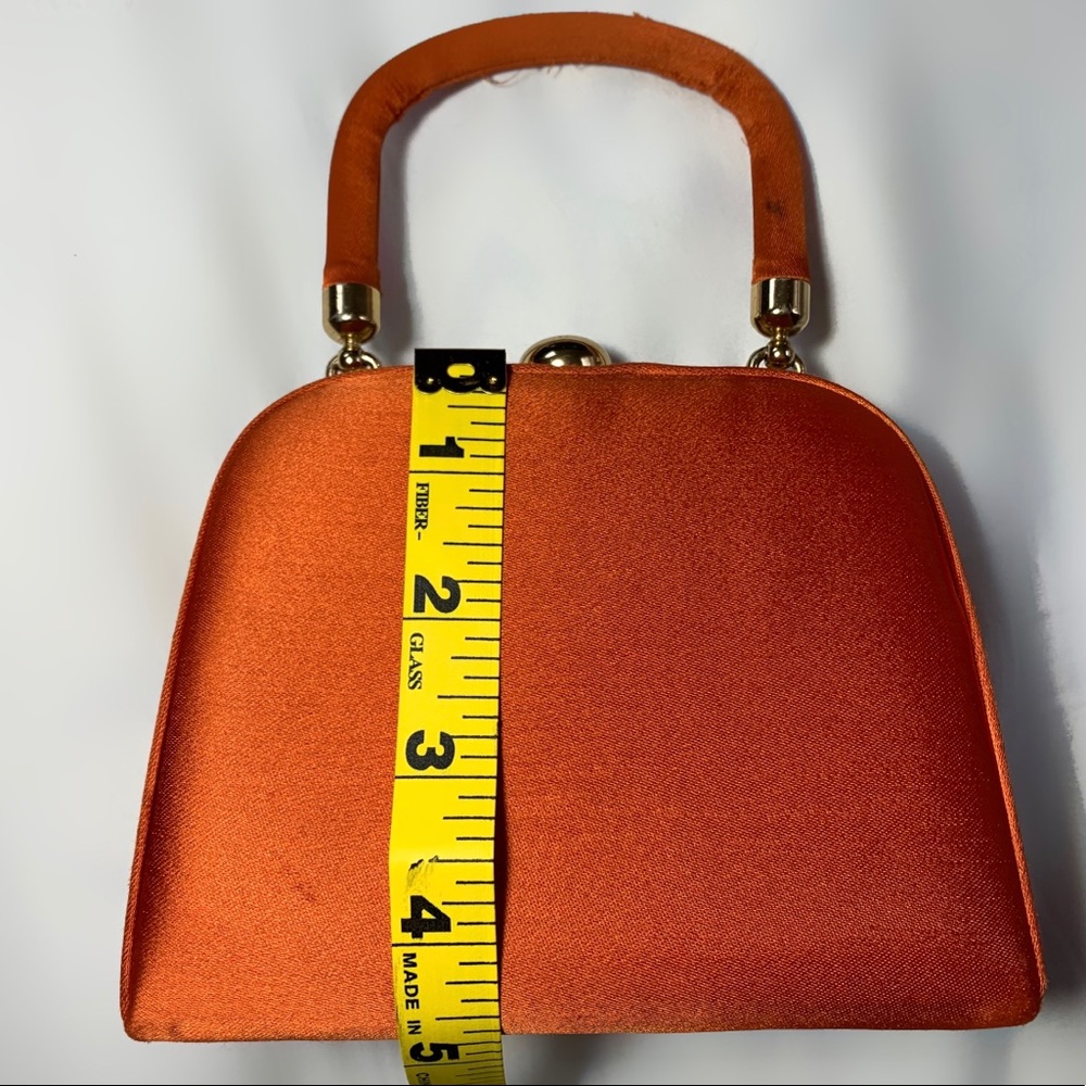 Vintage 1980s Nicole Miller Satin Handbag 🔥🧡 - Picture 5 of 6